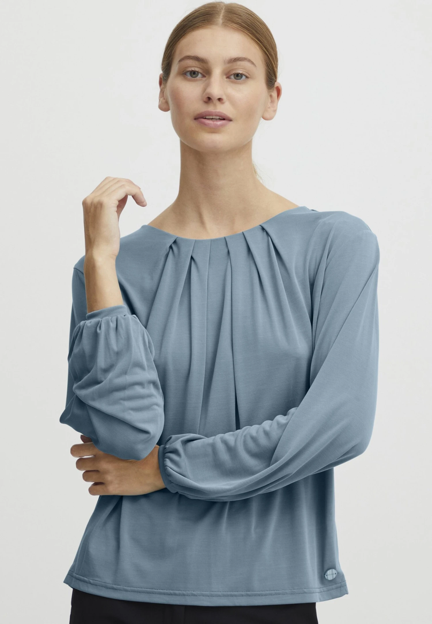OXMO Oxhal - Blouse - Smoke Blue 3 OXMO Oxhal - Blouse - Smoke Blue