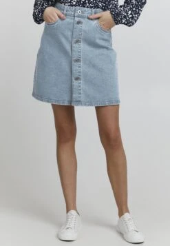 OXMO Frigga - A-Lijn Rok - Mid Blue Denim