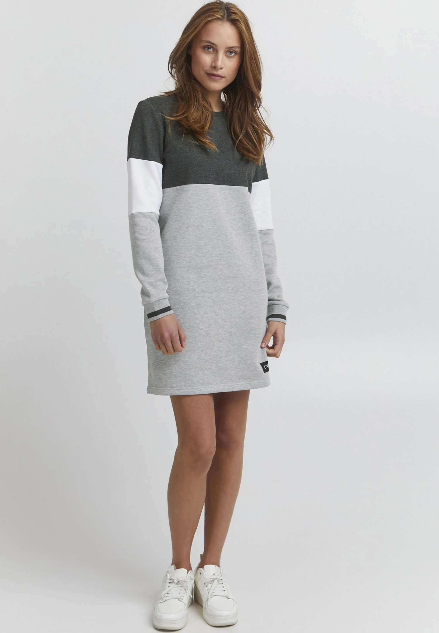 OXMO Oxomila - Jurk - Dark Grey Melange 4 OXMO Oxomila - Jurk - Dark Grey Melange - Afbeelding 2