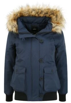 OXMO Oxacila - Winterjas - Insignia Blue -OXMO Verkoopwinkel 16f2b97f7e694cb89ba4dfd4abc189ab