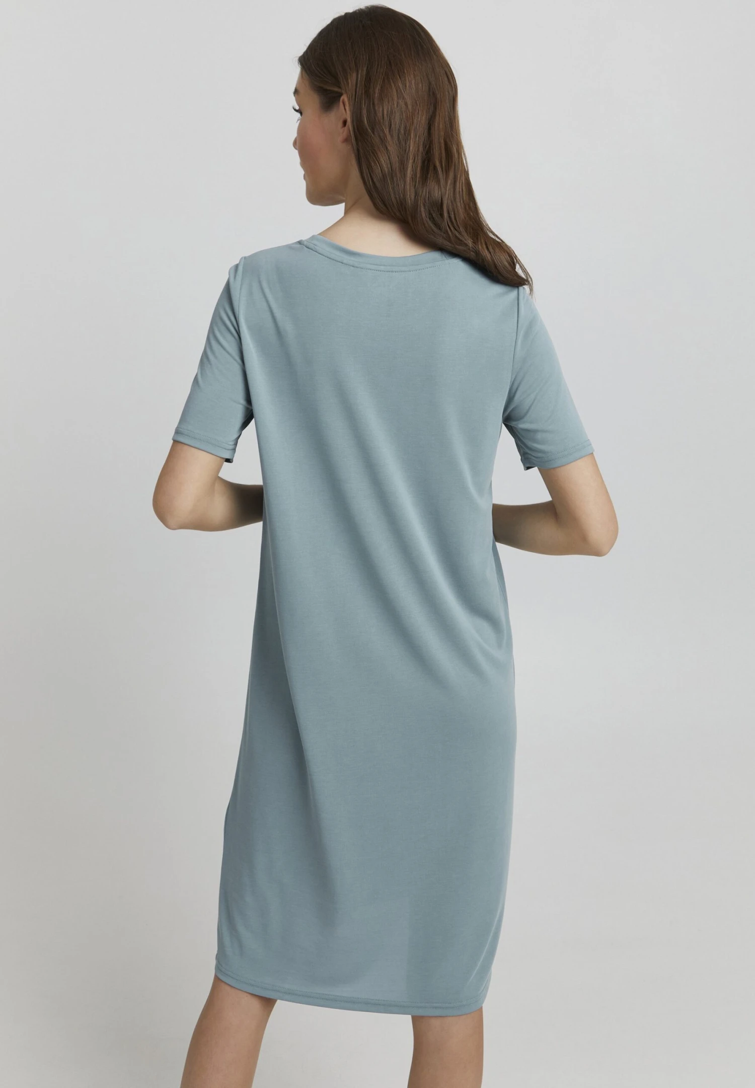 OXMO Brinja - Jerseyjurk - Smoke Blue 4 OXMO Brinja - Jerseyjurk - Smoke Blue - Afbeelding 3