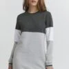OXMO Oxomila - Jurk - Dark Grey Melange -OXMO Verkoopwinkel 3b53a2a41bf6432687cdb7b3a765b116