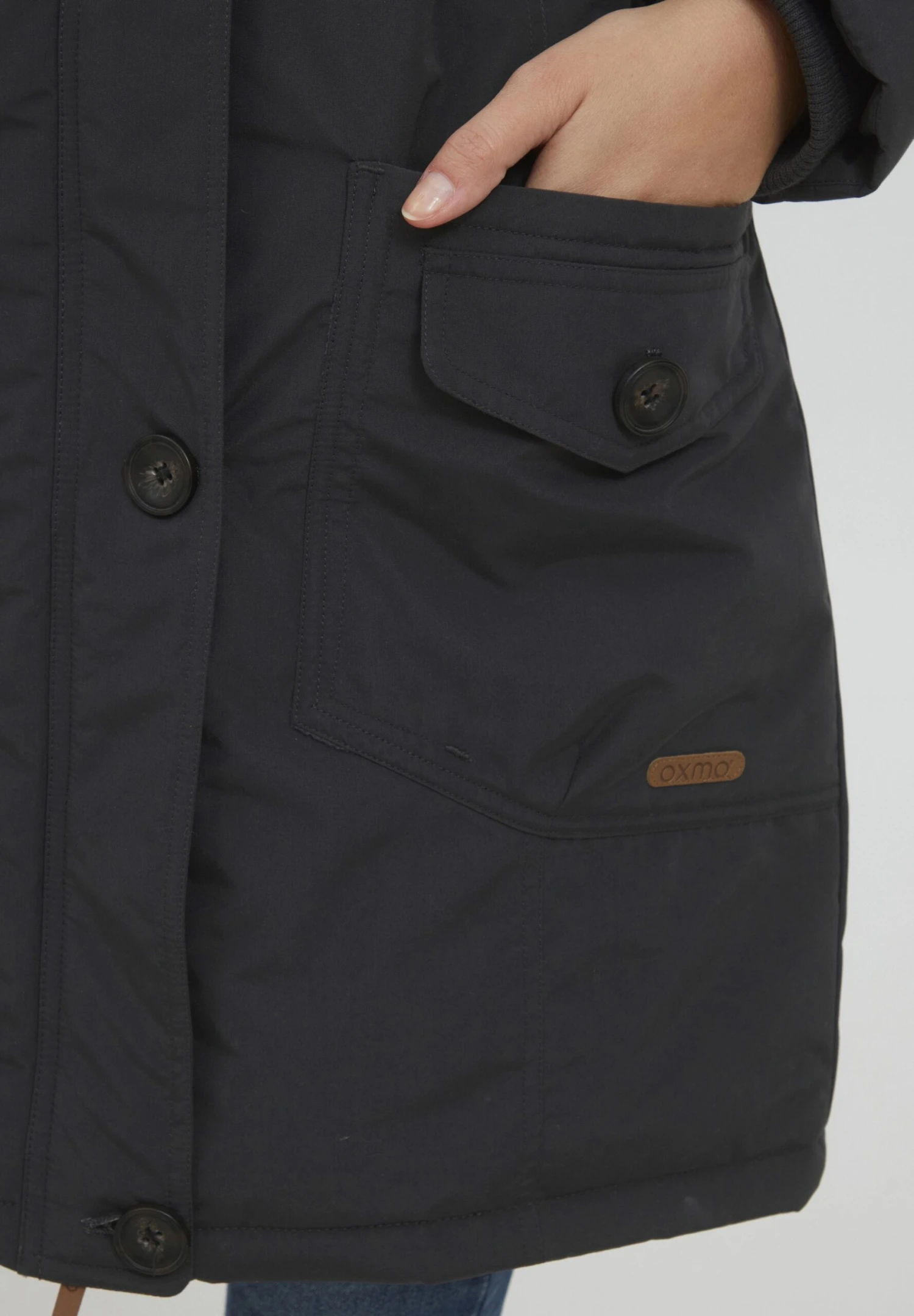 OXMO Oxtala - Winterjas - Phantom Grey 7 OXMO Oxtala - Winterjas - Phantom Grey - Afbeelding 5