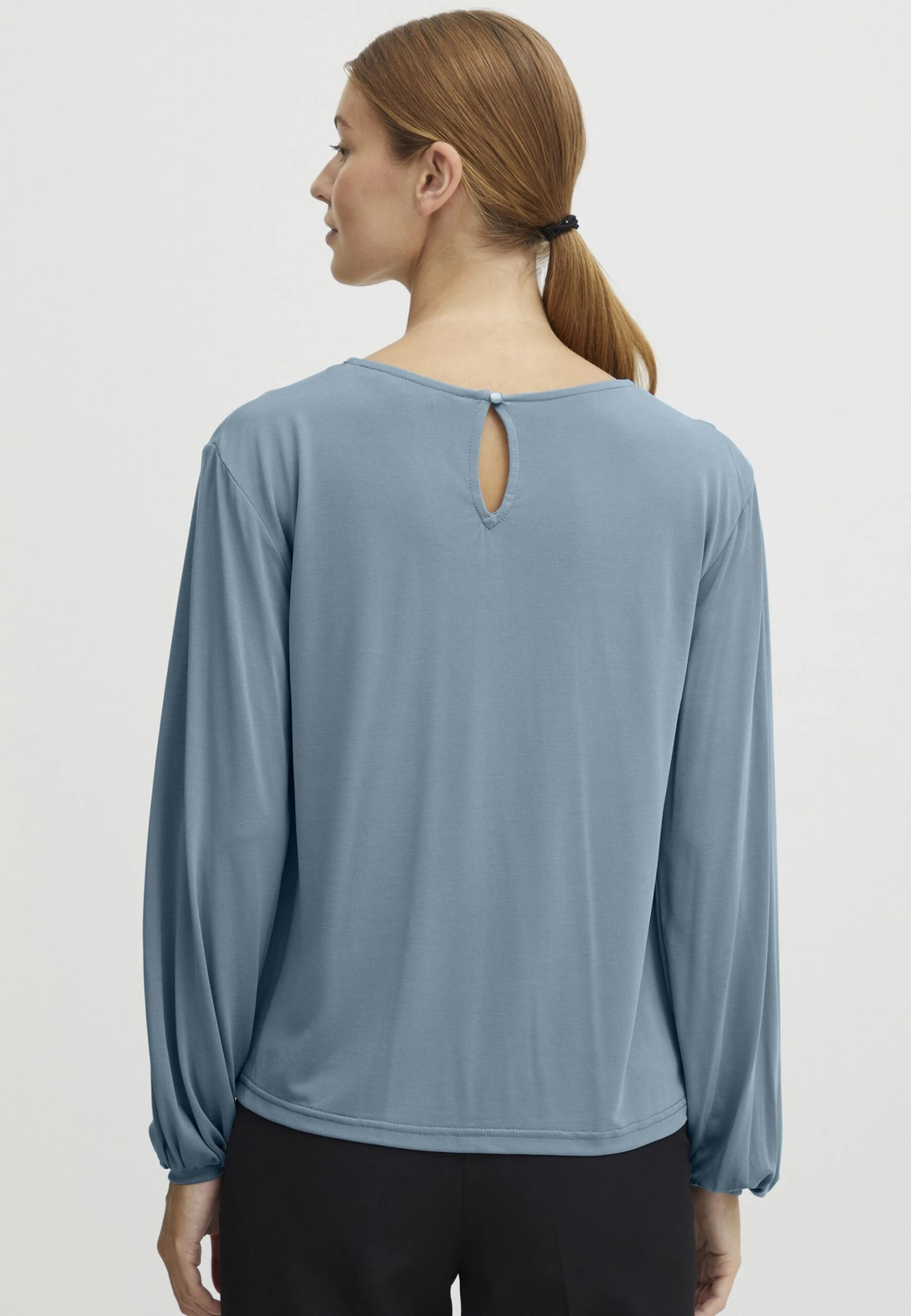 OXMO Oxhal - Blouse - Smoke Blue 5 OXMO Oxhal - Blouse - Smoke Blue - Afbeelding 3