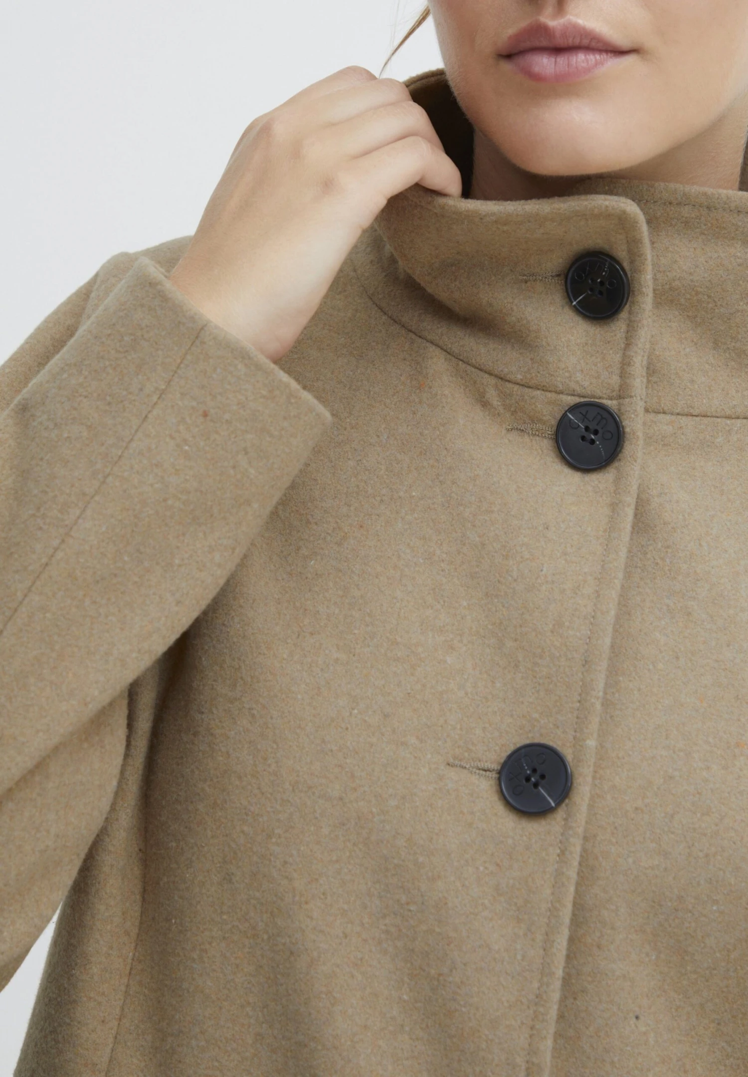 OXMO Oxvalerine - Mantel - Dune Melange 6 OXMO Oxvalerine - Mantel - Dune Melange - Afbeelding 4