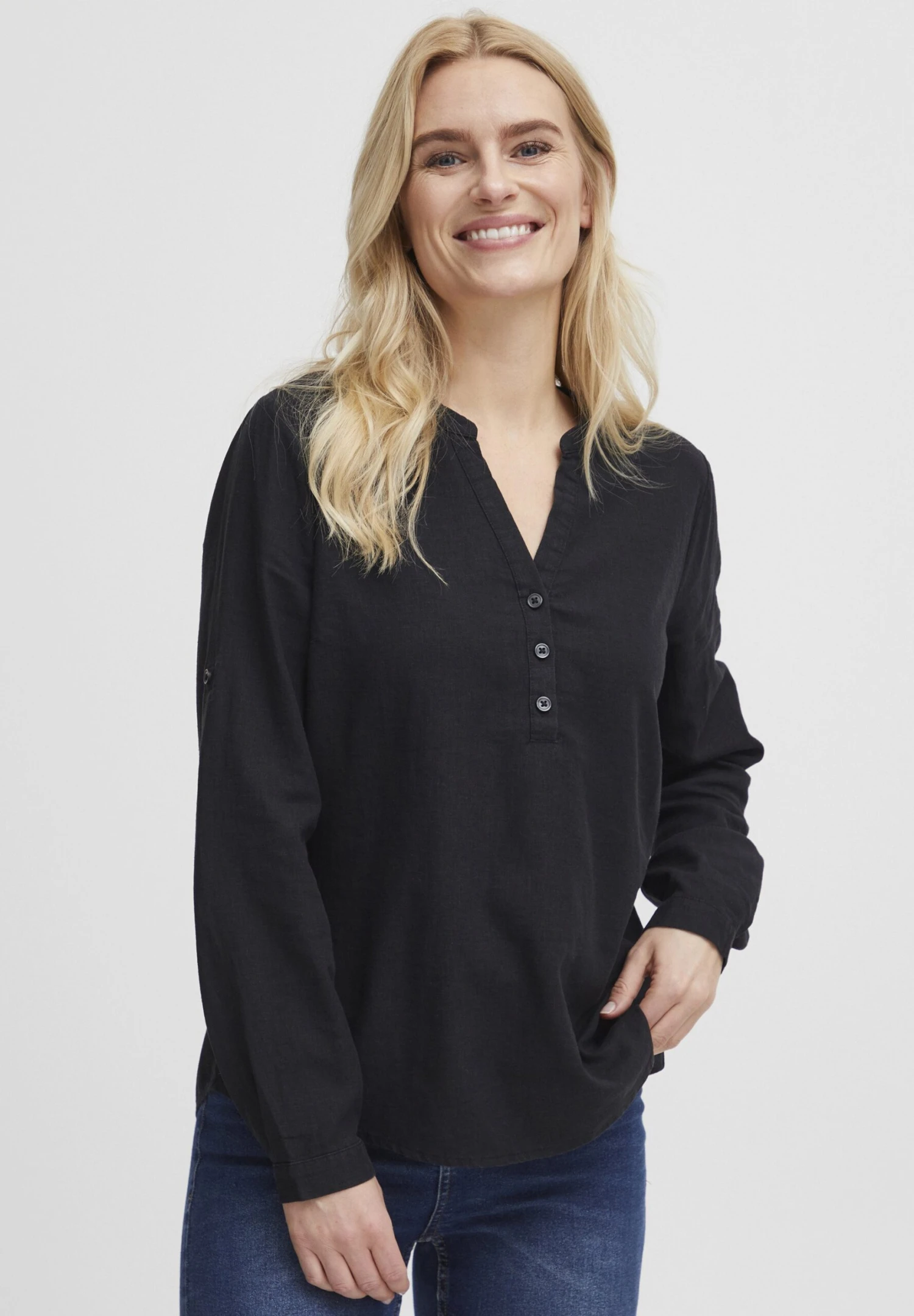 OXMO Oxanja - Blouse - Black 3 OXMO Oxanja - Blouse - Black