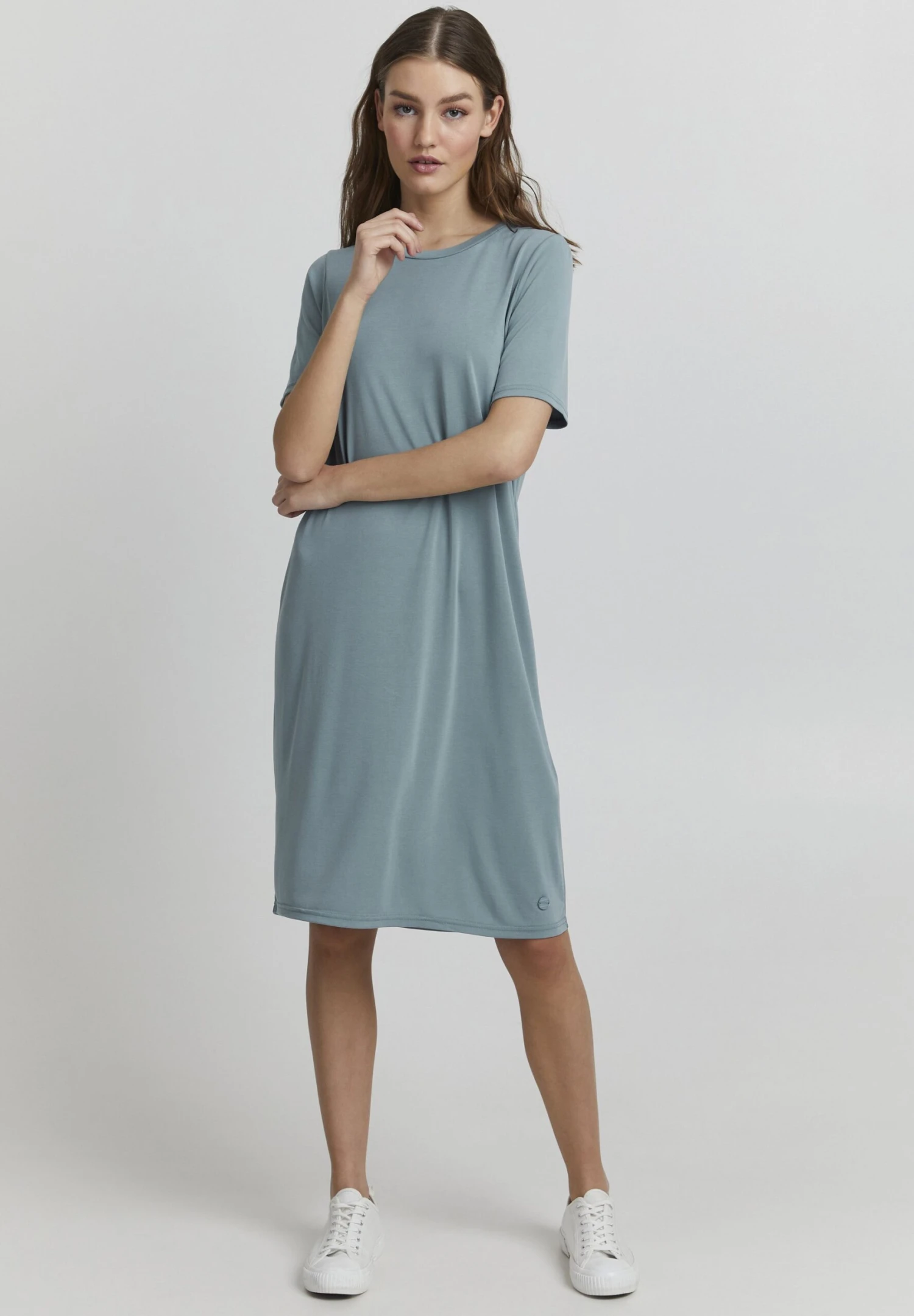 OXMO Brinja - Jerseyjurk - Smoke Blue 3 OXMO Brinja - Jerseyjurk - Smoke Blue - Afbeelding 2