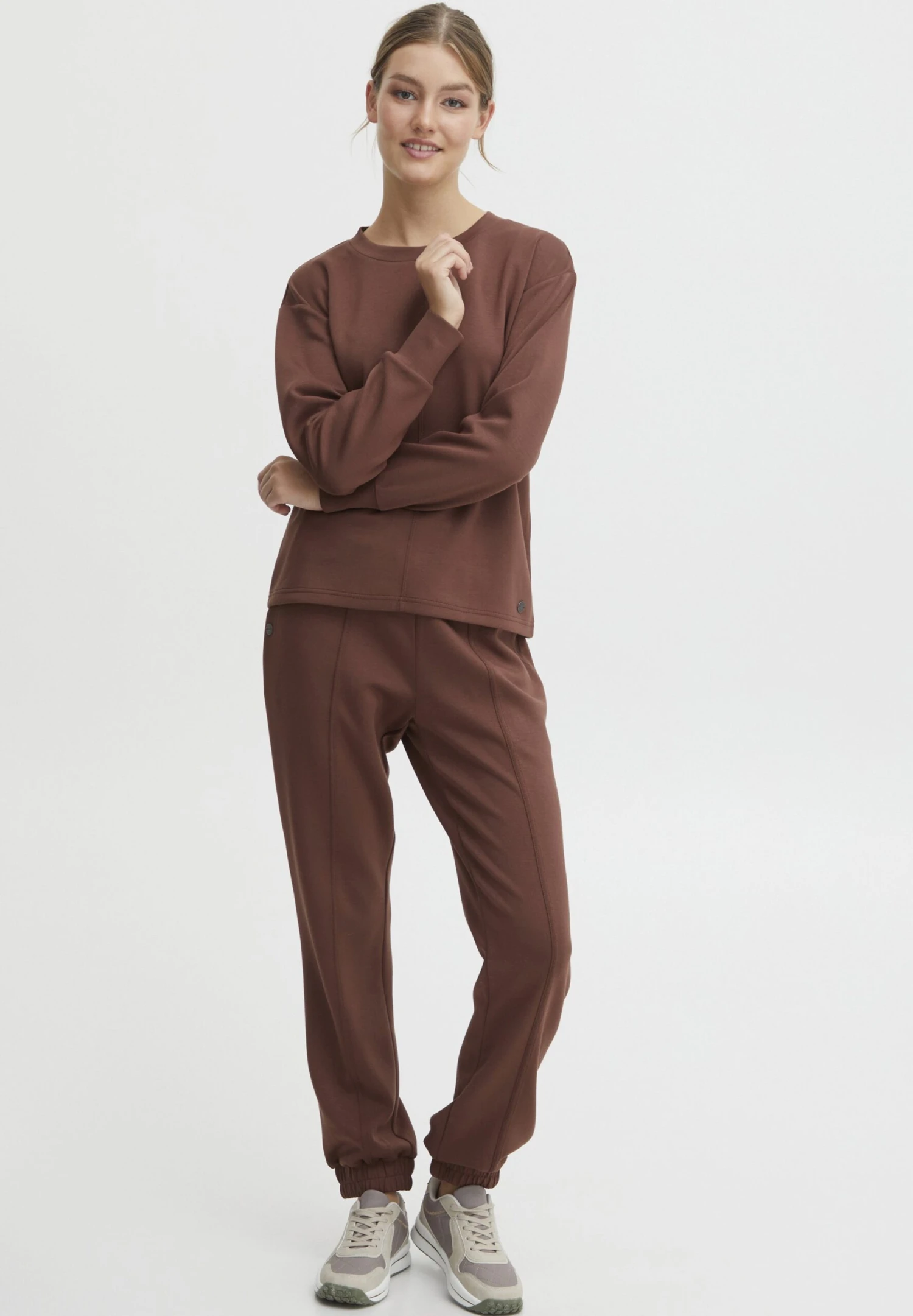 OXMO Oxpea - Sweater - Brunette 4 OXMO Oxpea - Sweater - Brunette - Afbeelding 2