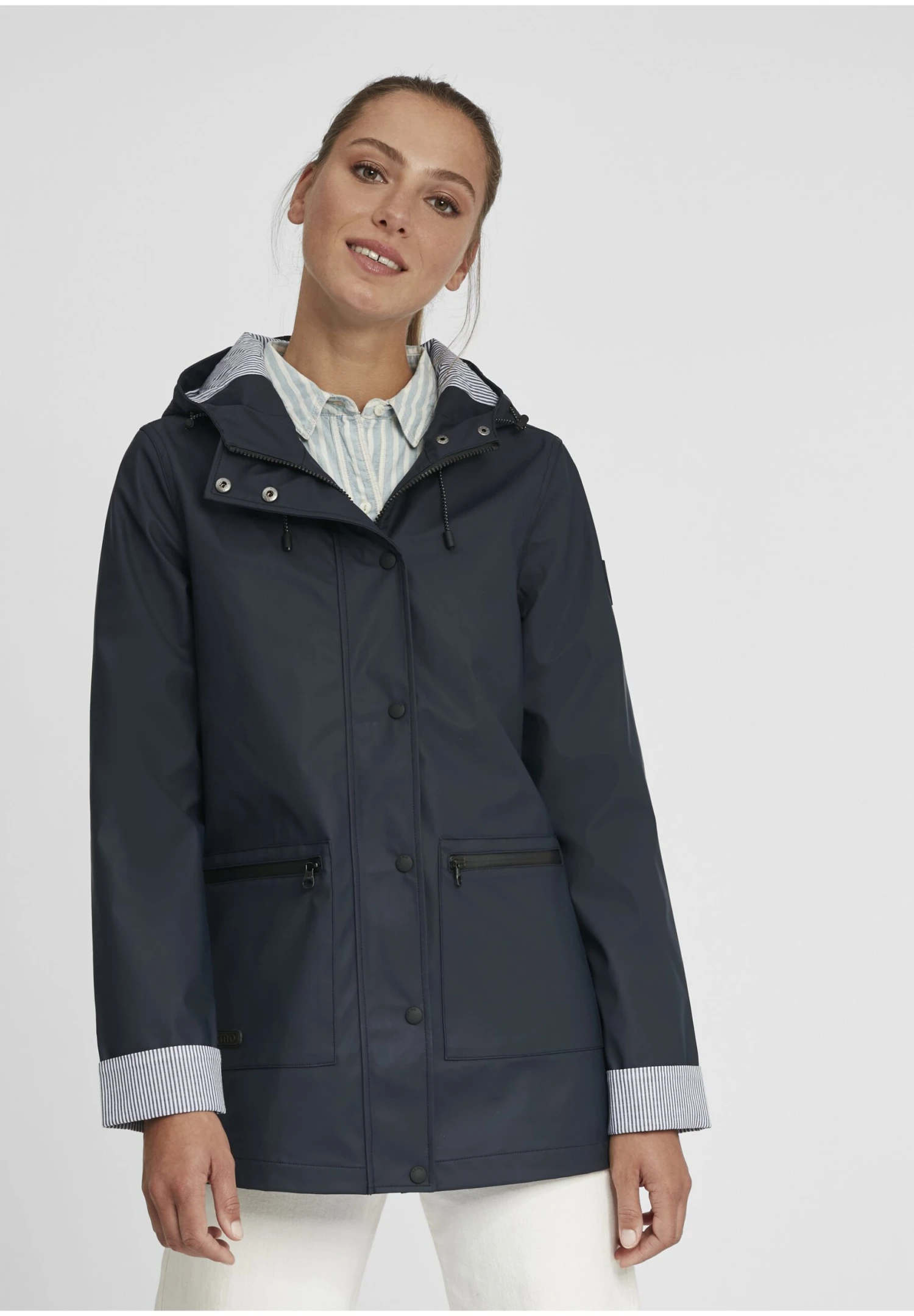 OXMO Oxbecky - Regenjas - Dark Blue 5 OXMO Oxbecky - Regenjas - Dark Blue - Afbeelding 3