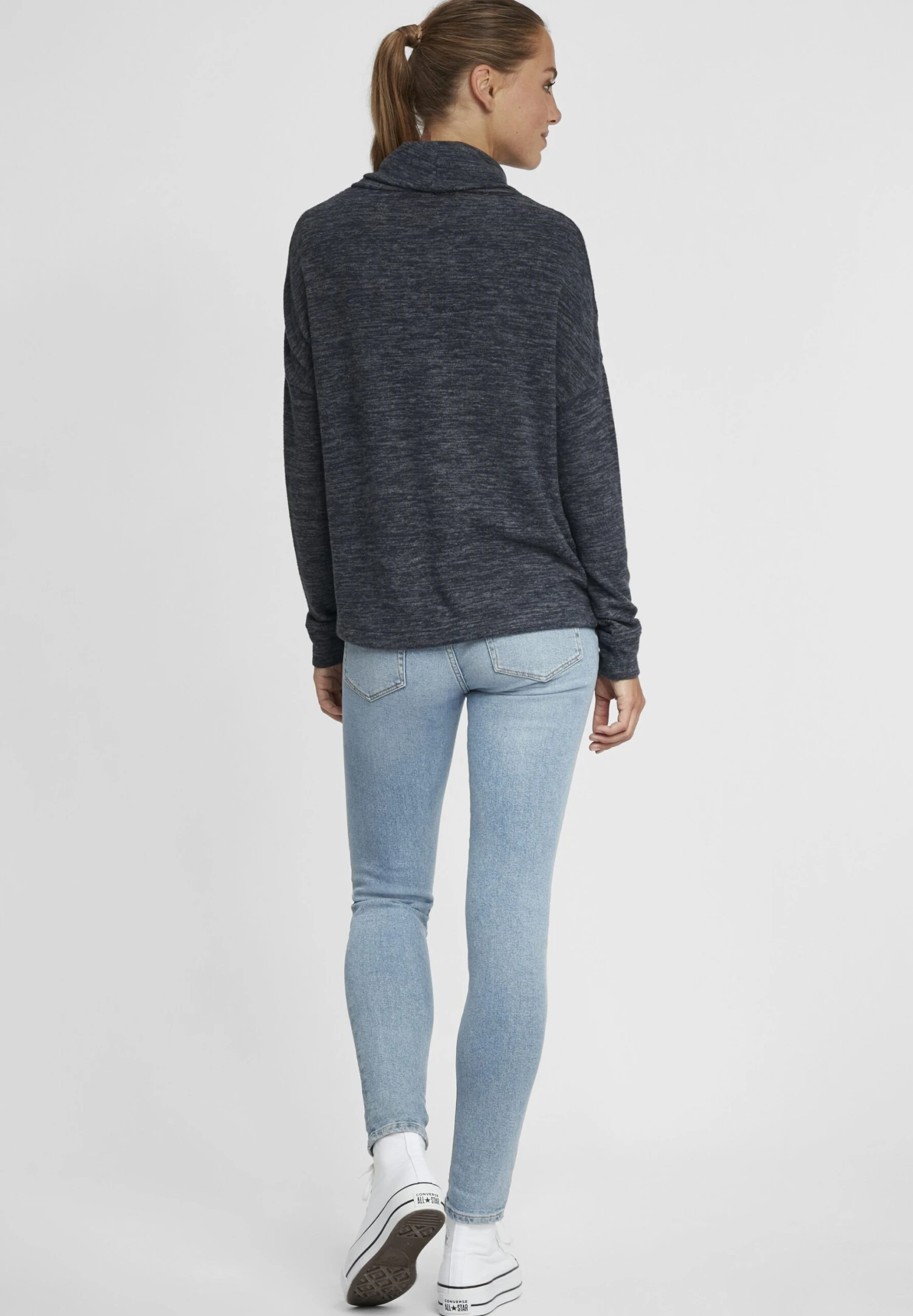 OXMO Oxbelma - Hoodie - Insignia Blue Melange 5 OXMO Oxbelma - Hoodie - Insignia Blue Melange - Afbeelding 3