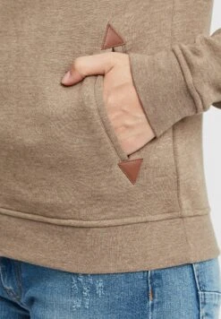 OXMO Oxvicky - Sweater Met Rits - Sand Melan -OXMO Verkoopwinkel 8a6078e7ff3a4d4d92f5655b8c1698eb