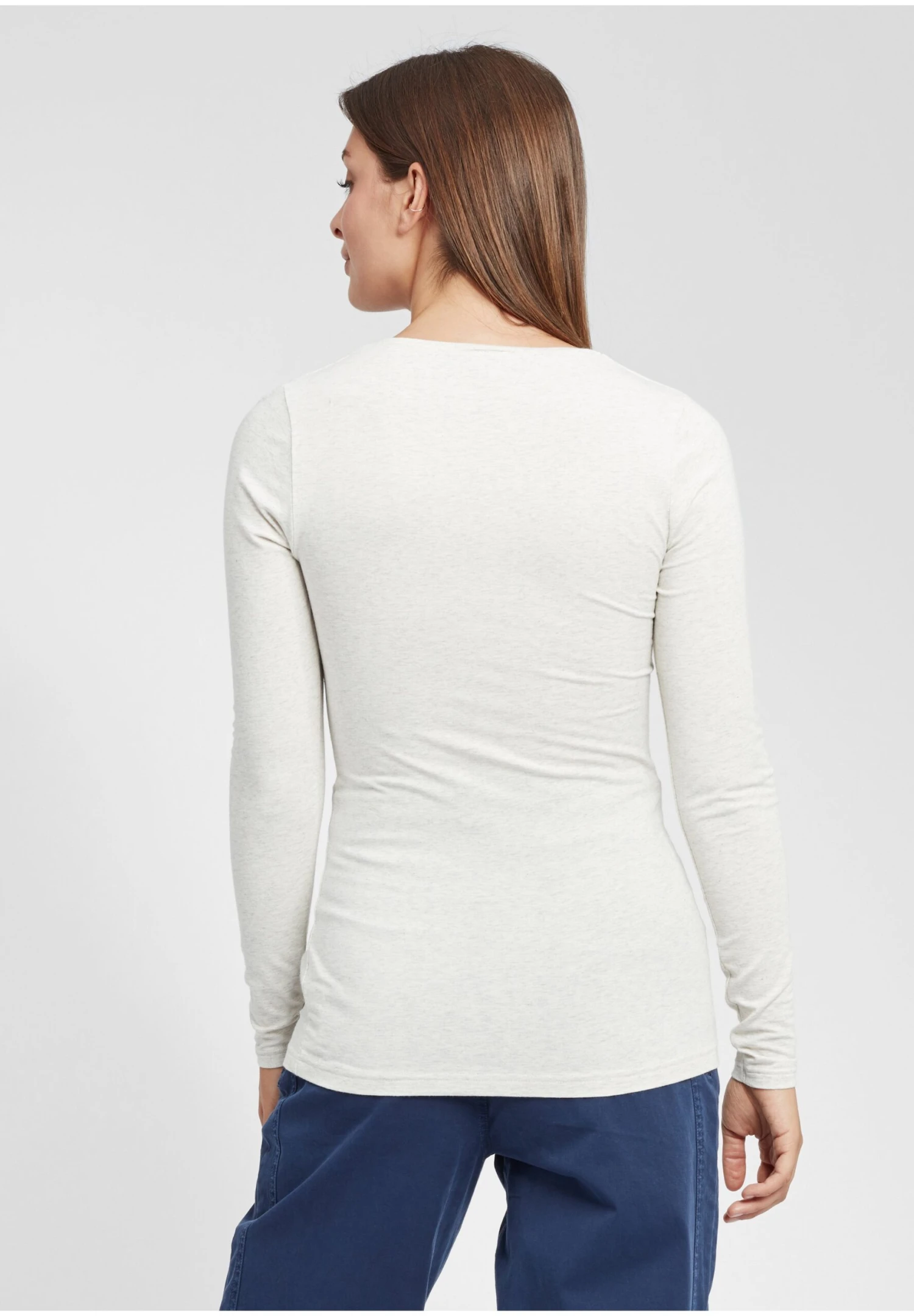 OXMO Oxmarie - Longsleeve - Oyster Grey Melange 5 OXMO Oxmarie - Longsleeve - Oyster Grey Melange - Afbeelding 3