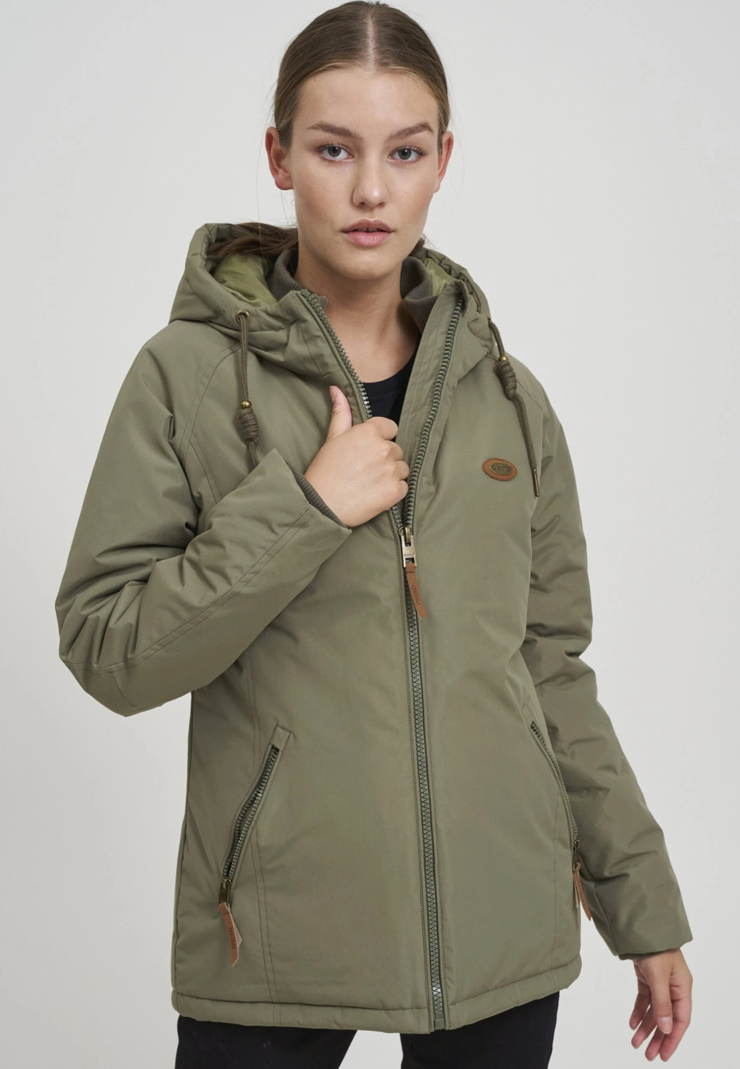 OXMO Oxtekla - Jas - Dusty Olive 3 OXMO Oxtekla - Jas - Dusty Olive