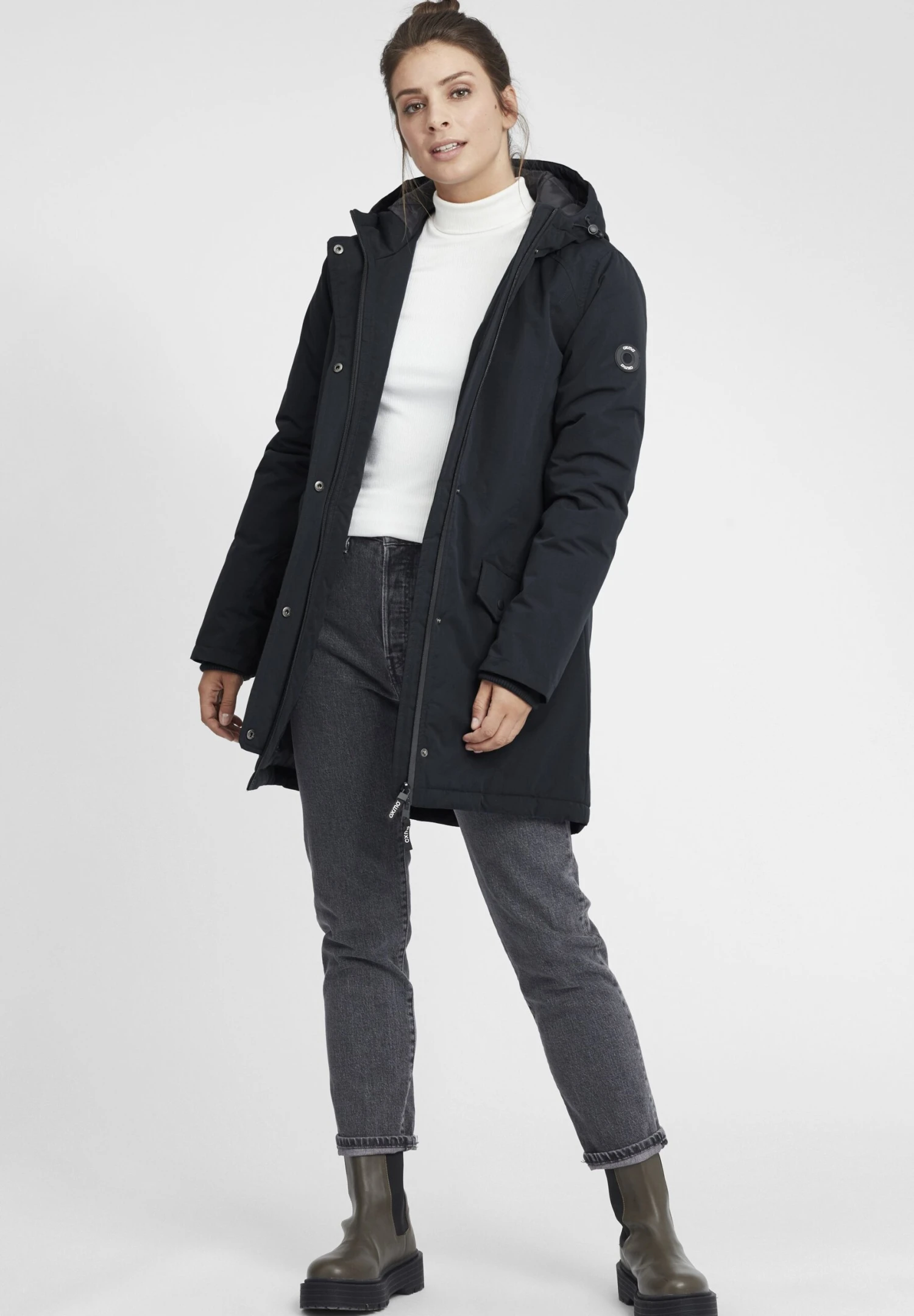 OXMO Oxtamila - Winterjas - Black 4 OXMO Oxtamila - Winterjas - Black - Afbeelding 2