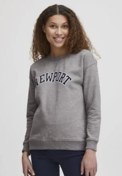 OXMO Oxcoleen - Sweater - Medium Grey Melange