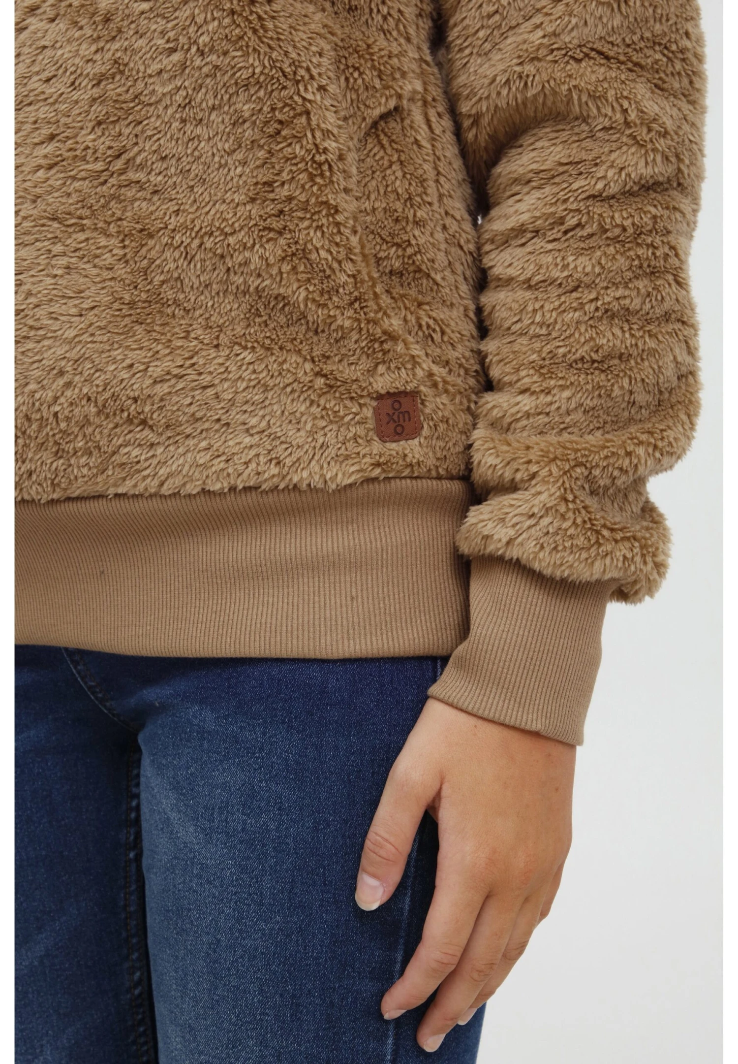 OXMO Oxanniki - Fleece Trui - Beige 7 OXMO Oxanniki - Fleece Trui - Beige - Afbeelding 5