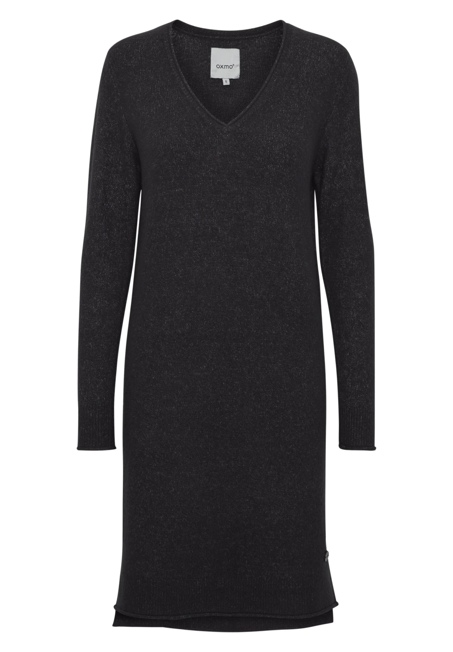 OXMO Oxida - Gebreide Jurk - Dark Grey Melange 8 OXMO Oxida - Gebreide Jurk - Dark Grey Melange - Afbeelding 6